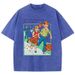 Let' Run Away From Our Problems Print Women Distress Tshirts Summer Fashion Washed T-Shirt Breathable Tee Shirts Soft Clothes_ecoleips.com