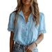 Spring/Summer Women's Loose Lace Casual Shirt Short Sleeve Style Clothing For Women_ecoleips.com