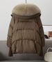 Women’s Short Puffer Coat With Faux Fur Collar – Winter Quilted Jacket, Loose Fit, Polyester Filling, Zipper Closure (Black/Brown, M-3XL)_ecoleips.com