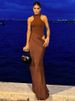 JULISSA MO Satin Sexy Hollow Out Women Maxi Dress Black Sleeveless High Waist Dress Female Autumn Skinny Elegant Party Clubwear_ecoleips.com