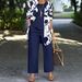 Women's Clothing Floral Print Three-Piece Set – Long-Sleeve Shirt, Vest & Pants (Navy, Black, Burgundy, Orange, Dark Green, Graphite, Olive)_ecoleips.com