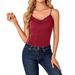 2026 European And American Cross-Border Foreign Trade Summer Women's Lace V-Neck Adjustable Thin Strap Camisole_ecoleips.com