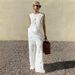 2026 European American Cross-border New Style White Embroidered Sleeveless Vest And Wide-leg Pants Two-piece Fashion_ecoleips.com
