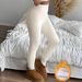 Women's Clothing Women's High-Waisted Lambswool Leggings Fashionable Hip Lifting Slim Fit Straight Leg Design For Outerwear_ecoleips.com