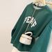 American-style Real Shot Of The New Spring And Autumn Round-neck Sweatshirt Women, Thin, Korean-style, Loose-fitting,_ecoleips.com