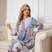 Muslim Women's Long Robe With Printed Diamonds And Beads Kaftan Dress_ecoleips.com