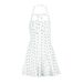 AD450 Quality Model 2025 Summer Girl's Style Fresh And Sweet Women's Halter Neck Puffy Dress_ecoleips.com