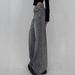 Vintage Draped High-Waisted Wide-Leg Jeans For Women 2025 Spring New Loose Straight Casual Versatile Long Pants Trendy_ecoleips.com