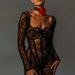 Women's Clothing Autumn New Lace Stitching Sexy Temptation Low Cut Jumpsuit Female Sexy Hot Girl See Through Trousers_ecoleips.com