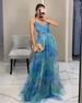 Women's Cloak Sequined Chiffon Banquet Evening Dress Two-piece Set_ecoleips.com