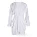 Elegant White Wrap Dress – Deep V-Neck Long Sleeve Midi Dress – Stretch Polyester – Work To Evening (S/M/L/XL)_ecoleips.com