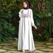 Modest Abaya Dress Women's Clothing Autumn Fashion Print Dress New Style Designs_ecoleips.com