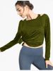 K New Yoga Sports Top Women's Loose Large Fitness Long Sleeve Coat Yoga Clothing Running Hoodie_ecoleips.com