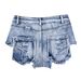 9030#2024 New European And American Frayed High-Waisted Tight-Fitting Sexy Denim Shorts For Women_ecoleips.com