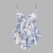 Women's Clothing Plus Size Clothes Summer Vacation Camisole Sexy Printed Sleeveless Irregular Hem American Style Top_ecoleips.com