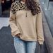 Leopard Print Zip-Up Hoodie – Oversized Drop Shoulder Streetwear, Retro Animal Print Pullover For Women (Gray, Dark Brown, S-XXXL)_ecoleips.com
