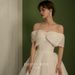 Satin Light Wedding Dress Simple Sweet Bow Off-Shoulder Art Exam Slimming Floor-Lgth Host Banquet Eving Gown For_ecoleips.com