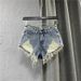 Women's Clothing Fashion Low Waist Shorts Women's Raw Edge Pants New Summer White Jeans Ripped A Line Hot Pants Trend_ecoleips.com