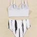 Verve 2024 New Printed Two-Piece Bikini Swimsuit Sexy Push-Up High-Waist Women's Triangle Swimwear Bathing Suit_ecoleips.com