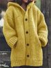 Women's Longline Hooded Cardigan Sweater - Soft Cotton Blend, Oversized Fit, Casual & Elegant For All Seasons_ecoleips.com
