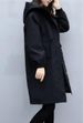 Women's Thickened Fleece-Lined Hooded Trench Coat, Long Loose Fit Casual Windbreaker, Warm Winter Jacket For Students & Office Wear_ecoleips.com