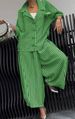 Women's Clothing Autumn Commuter Thickened Casual Striped Jacket Regular Fit Flower Patterned Suit Outerwear For Spring_ecoleips.com