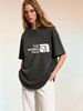 Women's Vintage Washed T-Shirt, Casual Oversized Short Sleeve Crew Neck Summer Top_ecoleips.com
