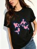:Women Polka Dot Bow Minnie Mouse Letter Graphic T Shirt Round Neck Short Sleeve Loose Casual Summer Tops_ecoleips.com