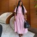 European And American Collar Striped Short Sleeved Cardigan Shirt, High Waist Slim Fit Tied Skirt, African New Fashion Two-piece Set_ecoleips.com