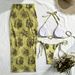 Sexy Women's Three Piece Bikini Swimsuit Printed Beach Vacation And American New Style_ecoleips.com