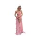 Women's French Style 3D Floral Ruffle & Irregular Hem Tube Top Dress_ecoleips.com