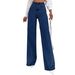 Vintage High-Waisted Straight Leg Jeans For Women – Classic Blue Denim Pants (XS-XXL, No Belt Needed)_ecoleips.com