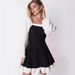 2026 Spring/Summer New European American Cross-Border High-End Classic Black And White A-Line Dress With Off-Shoulder_ecoleips.com