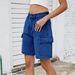 Women's Washed Denim Cargo Shorts Streetwear Mid-Length Summer Shorts Trendy Comfortable Multi-Pocket Design_ecoleips.com