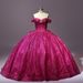 Rose Red Sweetheart Collar Tutu Skirt Adult Ceremony Evening Dress Female Host High Waist_ecoleips.com