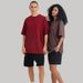 Women's Clothing Retro Pure Cotton Short Sleeved T Shirt High Street Fashion Brand Drop Shoulder Ami Khaki Wide Version Bottom_ecoleips.com