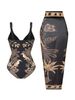 Women's Sexy One-Piece Swimsuit with Wrap Skirt Stylish And Comfortable Beachwear for Summer_ecoleips.com