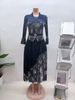 Women's Printed Casual Dress Fashion Suit Collar Pleated New Clothing_ecoleips.com