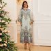 ng2510292 AB436 2025 Summer Cross-Border Middle Eastern Ethnic Embroidered Printed Dress Robe Jalabiya_ecoleips.com