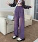 Women's Clothing High Street Purple Straight Jeans Men And Women Street Fashion Hip Hop Retro Loose Wide Leg Mopping Trousers Trend_ecoleips.com