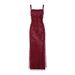 European And American Foreign Trade Women's Sequined Strap Evening Sexy Dinner Dress, Slim-fit Backless Long Dress_ecoleips.com