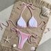 Women's Sexy Bikini Set – Adjustable Triangle Top & High-Cut Thong Bottom | Minimalist Swimwear For Beach & Pool_ecoleips.com