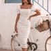 Women's Clothing Lace Elegant Commuter Midi Skirt Three Colors Mid Waist Solid Color Strapless Women's Dress_ecoleips.com