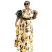 Plus Size Floral Print Maxi Dress With Puff Sleeves – Stylish & Comfortable Women’s Summer Dress_ecoleips.com