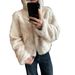 Aria Basics Hers One Scoop Of Sweetness 2025 Autumn/Winter French Minimalist Style Elegant And Luxurious Furry Warm Short Coat For_ecoleips.com