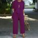 Women's Split Hem Sleeveless Top & Wide-Leg Pants Set - Solid Color, Office Chic, Wrinkle-Resistant_ecoleips.com
