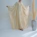 Women's Clothing Modest Abaya Dress Vibrant Lemon Yellow Abaya Dress With Scarf – Modest Long Sleeve Batwing Robe (Size 1-2, Middle Eastern Style)_ecoleips.com