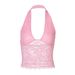 Women's Clothing Spring New Hot Girl Hollow Lace Slim Sexy Small Vest All Match Halter Neck Suspenders_ecoleips.com