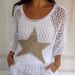 Women's Clothing Five Star Round Neck Sweater Female Commuting Elegant Three Quarter Sleeve Top Air Conditioning Shirt_ecoleips.com