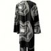 Muslim Dress Women Set Abstract Print Loungewear Set For Women – Loose Fit Batwing Sleeve Top & Pants (6 Colors, S-Xxl)_ecoleips.com